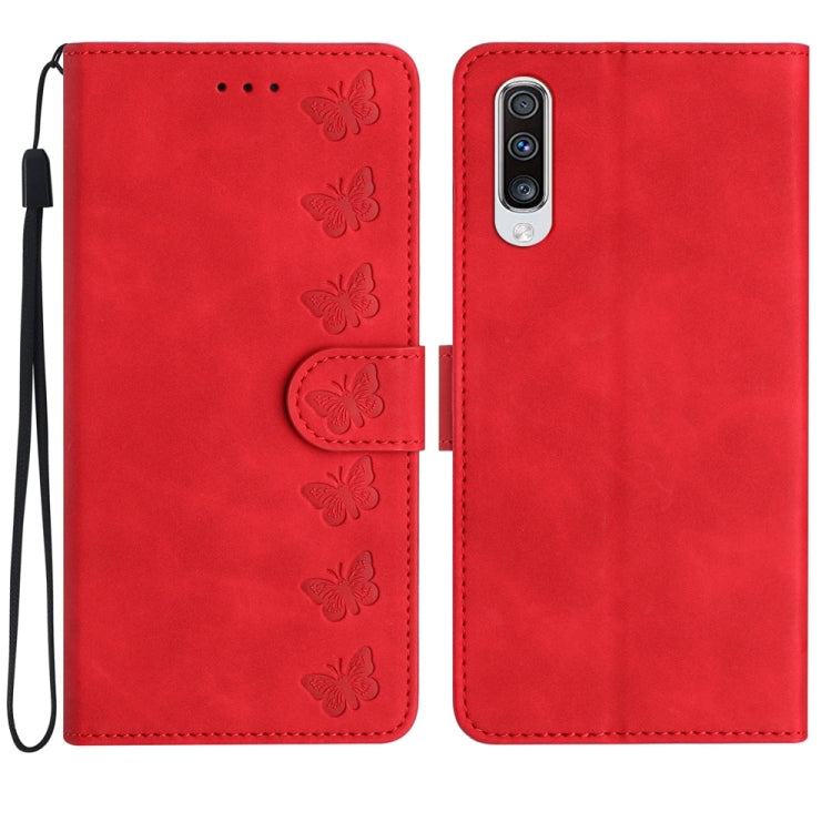 Seven Butterflies Embossed Leather Phone Case