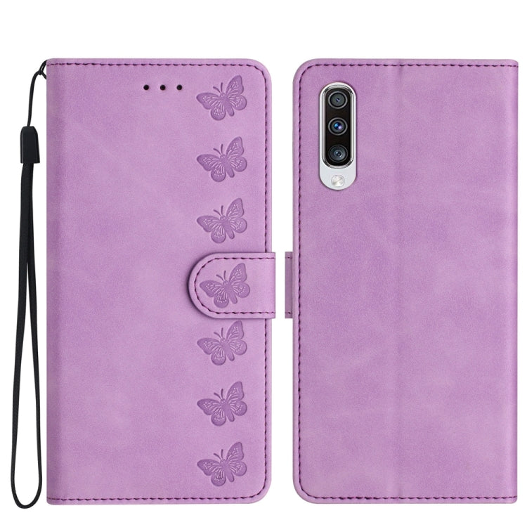 Seven Butterflies Embossed Leather Phone Case