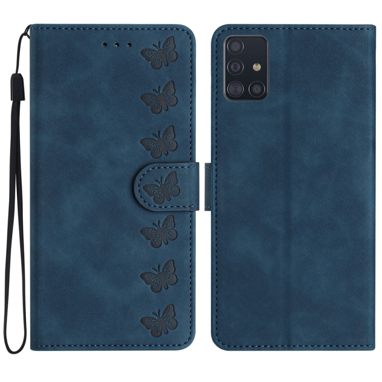 Seven Butterflies Embossed Leather Phone Case