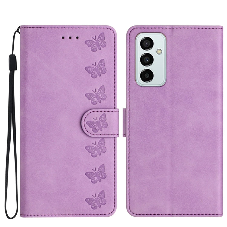 Seven Butterflies Embossed Leather Phone Case