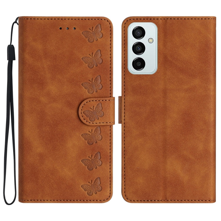 Seven Butterflies Embossed Leather Phone Case