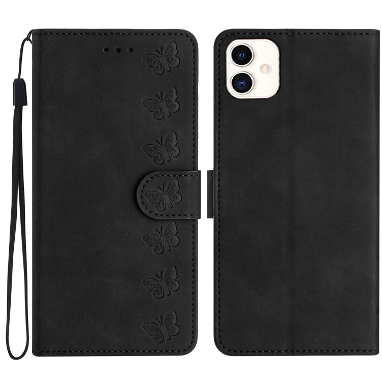 Seven Butterflies Embossed Leather Phone Case, For Samsung Galaxy A04 Core, For Samsung Galaxy S23 FE 5G, For Samsung Galaxy A05, For Samsung Galaxy S24+ 5G