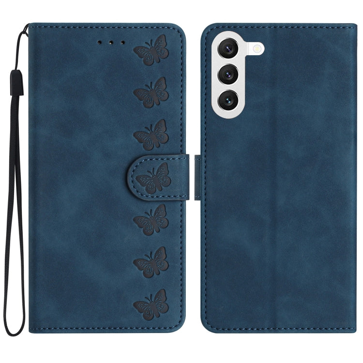 Seven Butterflies Embossed Leather Phone Case, For Samsung Galaxy A04 Core, For Samsung Galaxy S23 FE 5G, For Samsung Galaxy A05, For Samsung Galaxy S24+ 5G