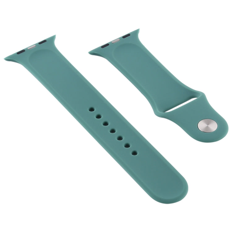 Silicone Watch Replacement Strap, Long Section (Men), For Apple Watch Series 8&7 41mm / SE 2&6&SE&5&4 40mm / 3&2&1 38mm