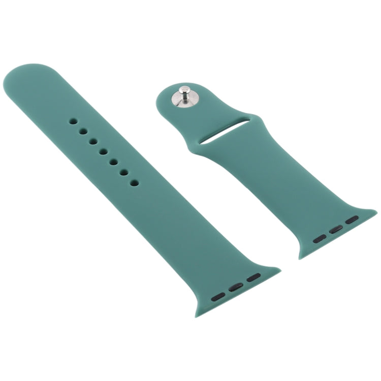 Silicone Watch Replacement Strap, Long Section (Men), For Apple Watch Series 8&7 41mm / SE 2&6&SE&5&4 40mm / 3&2&1 38mm