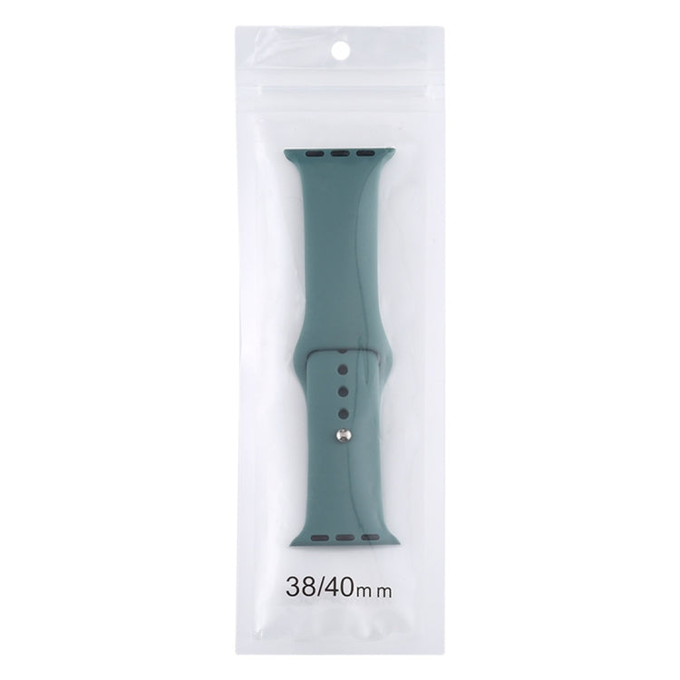 Silicone Watch Replacement Strap, Long Section (Men), For Apple Watch Series 8&7 41mm / SE 2&6&SE&5&4 40mm / 3&2&1 38mm