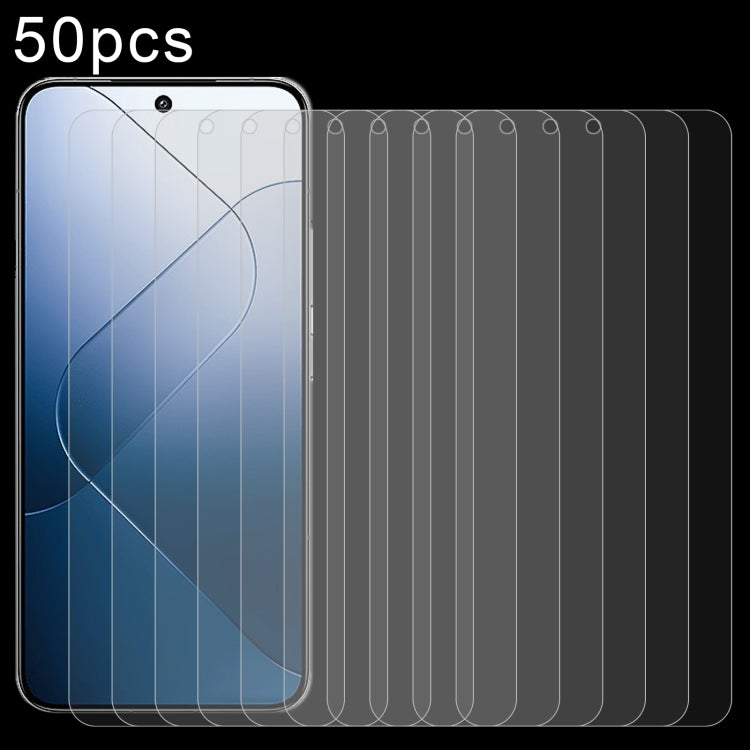 50pcs 0.26mm 9H 2.5D Tempered Glass Film, For Xiaomi Redmi K80 / K80 Pro, For Xiaomi Redmi Note 14 4G, For Xiaomi Redmi A4 5G, For Xiaomi Redmi 14R / A3 Pro, For Xiaomi Redmi Note 14 5G, For Xiaomi Redmi 13 5G / 4G / Note 13R, For Xiaomi Poco M6 4G    ...