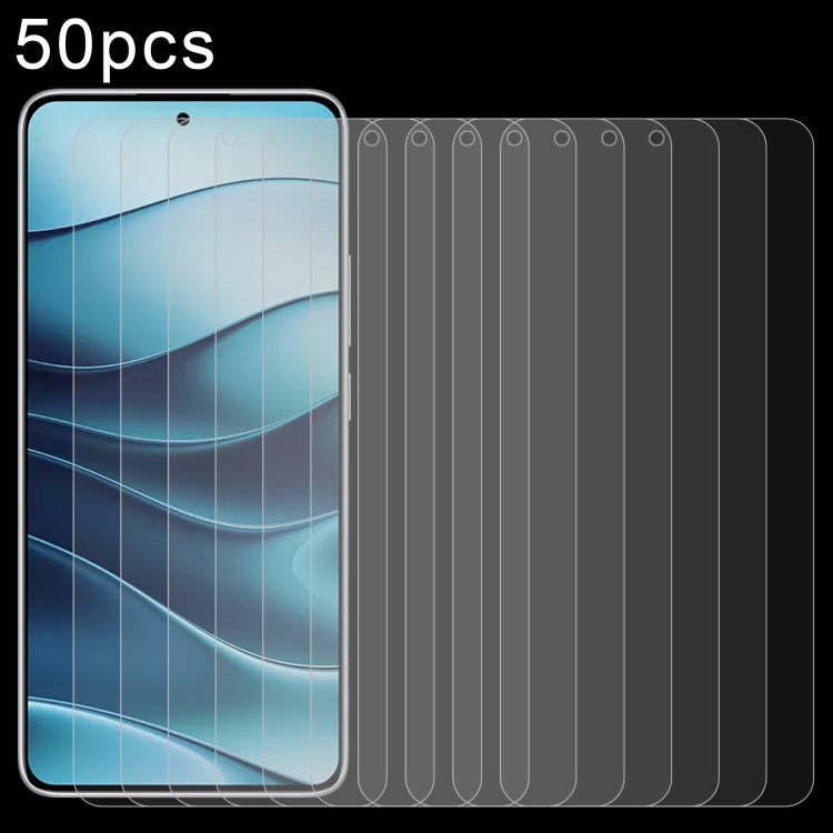 50pcs 0.26mm 9H 2.5D Tempered Glass Film, For Xiaomi Poco C75 5G, For Xiaomi Redmi K80 / K80 Pro, For Xiaomi Redmi Note 14 4G, For Xiaomi Redmi A4 5G, For Xiaomi Redmi 14R / A3 Pro, For Xiaomi Redmi Note 14 5G, For Xiaomi Redmi 13 5G / 4G / Note 13R   ...