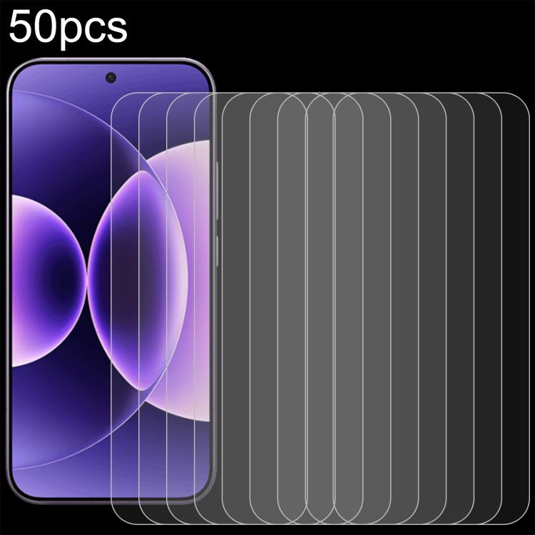 50pcs 0.26mm 9H 2.5D Tempered Glass Film, For Xiaomi Poco C81x 4G, For Xiaomi Poco M8s 5G, For Xiaomi Poco C81 Pro 4G, For Redmi A7 Pro 171mm / Poco C85x 5G, For Redmi R70 5G / R70m 5G, For Xiaomi Poco C85x 5G, For Redmi Note 15 Special 5G             ...