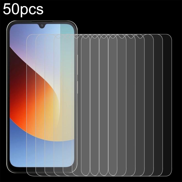 50pcs 0.26mm 9H 2.5D Tempered Glass Film, For Xiaomi Poco C81x 4G, For Xiaomi Poco M8s 5G, For Xiaomi Poco C81 Pro 4G, For Redmi A7 Pro 171mm / Poco C85x 5G, For Redmi R70 5G / R70m 5G, For Xiaomi Poco C85x 5G, For Redmi Note 15 Special 5G             ...