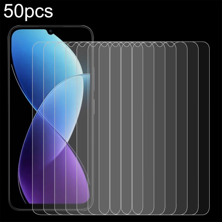50pcs 0.26mm 9H 2.5D Tempered Glass Film, For Xiaomi Poco C81x 4G, For Xiaomi Poco M8s 5G, For Xiaomi Poco C81 Pro 4G, For Redmi A7 Pro 171mm / Poco C85x 5G, For Redmi R70 5G / R70m 5G, For Xiaomi Poco C85x 5G, For Redmi Note 15 Special 5G             ...