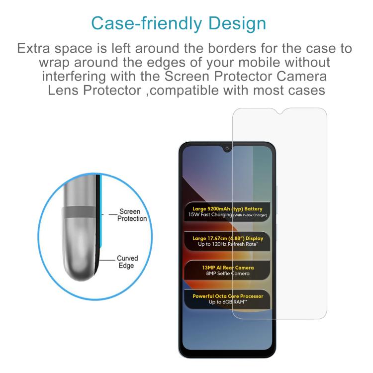 50pcs 0.26mm 9H 2.5D Tempered Glass Film, For Xiaomi Poco C81x 4G, For Xiaomi Poco M8s 5G, For Xiaomi Poco C81 Pro 4G, For Redmi A7 Pro 171mm / Poco C85x 5G, For Redmi R70 5G / R70m 5G, For Xiaomi Poco C85x 5G, For Redmi Note 15 Special 5G             ...
