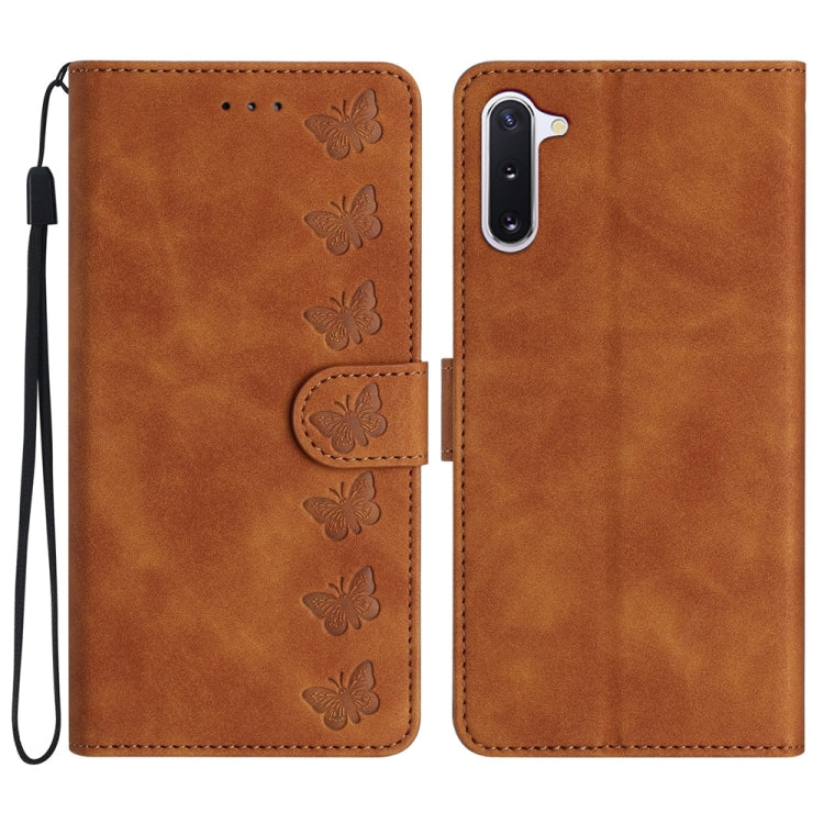 Seven Butterflies Embossed Leather Phone Case