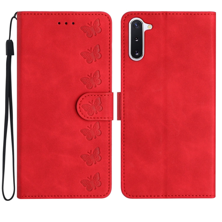 Seven Butterflies Embossed Leather Phone Case