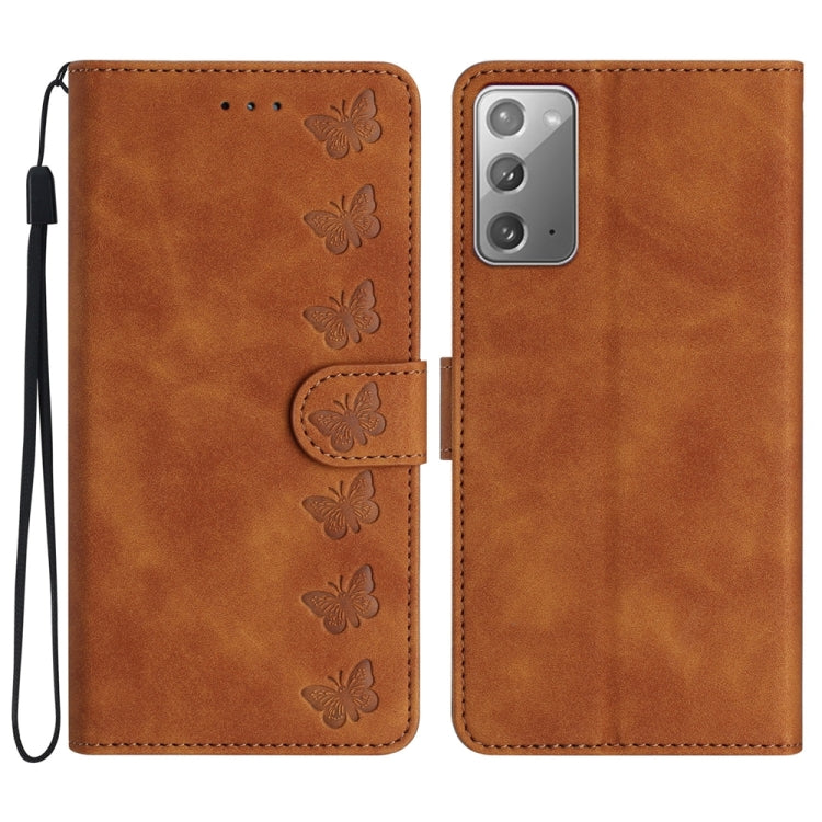 Seven Butterflies Embossed Leather Phone Case