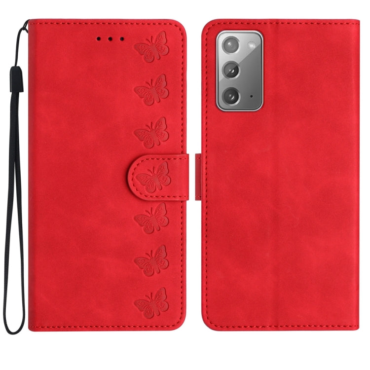 Seven Butterflies Embossed Leather Phone Case