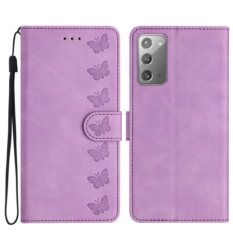 Seven Butterflies Embossed Leather Phone Case