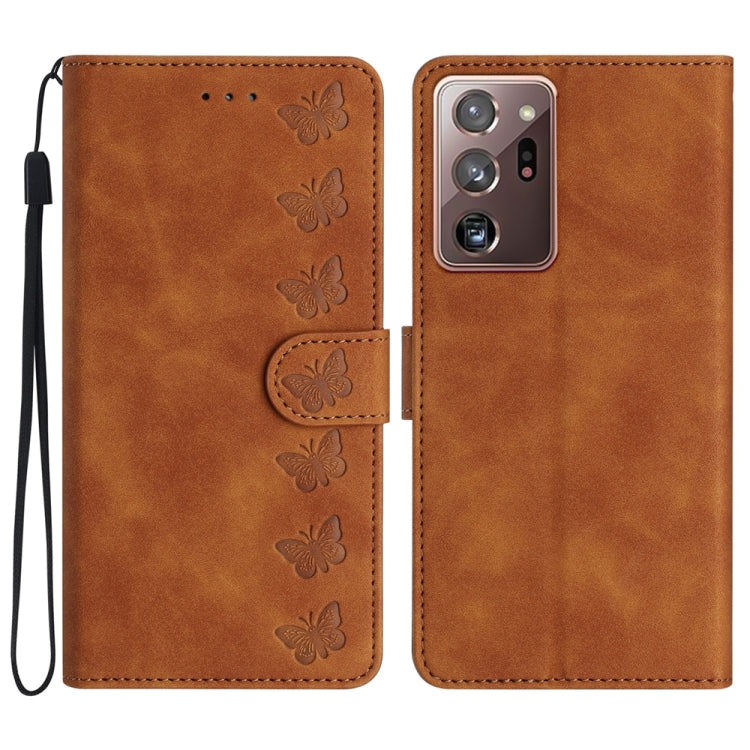 Seven Butterflies Embossed Leather Phone Case