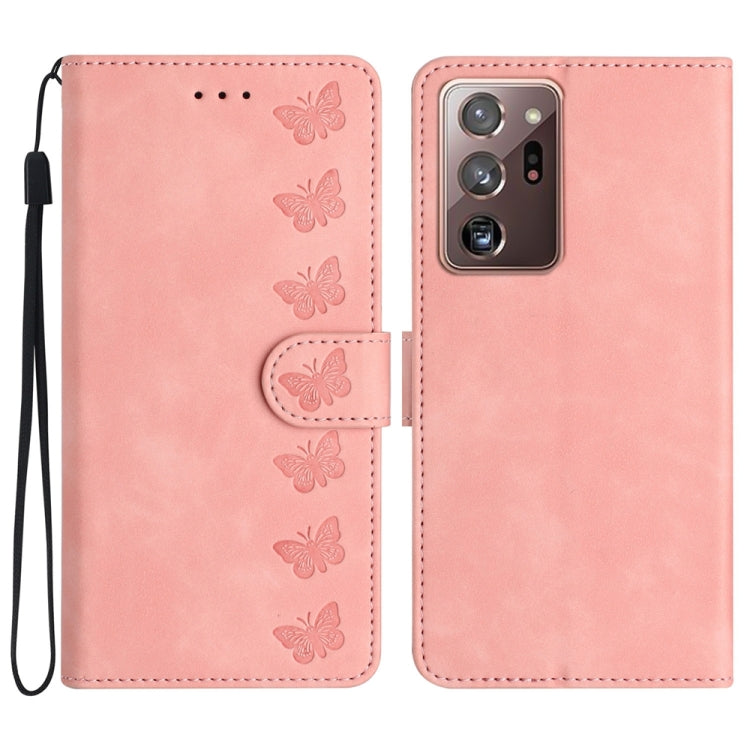 Seven Butterflies Embossed Leather Phone Case
