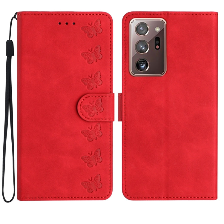 Seven Butterflies Embossed Leather Phone Case