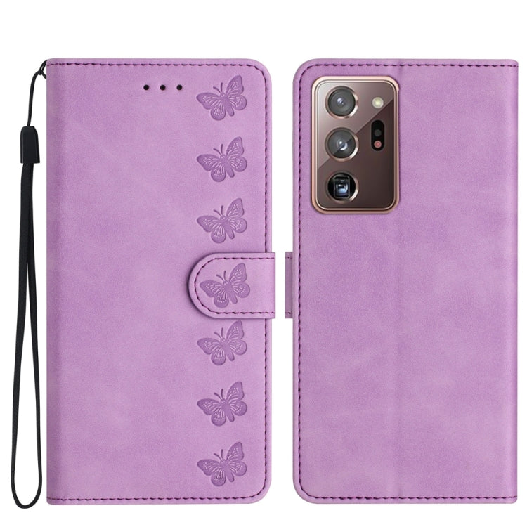 Seven Butterflies Embossed Leather Phone Case