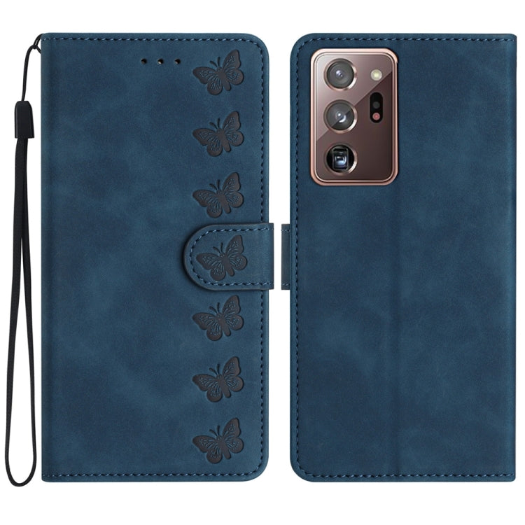 Seven Butterflies Embossed Leather Phone Case