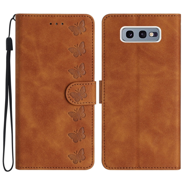 Seven Butterflies Embossed Leather Phone Case