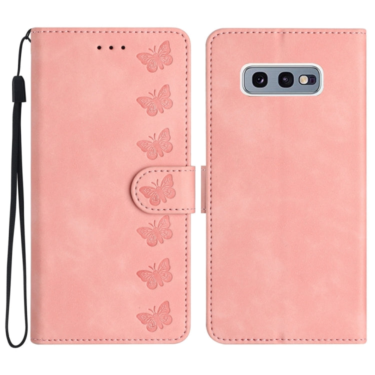 Seven Butterflies Embossed Leather Phone Case