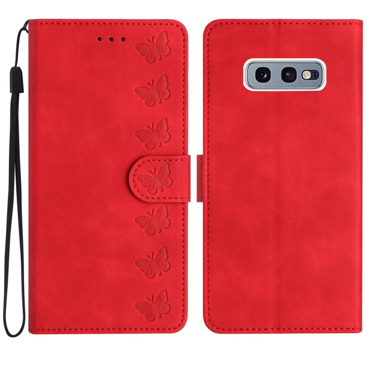 Seven Butterflies Embossed Leather Phone Case