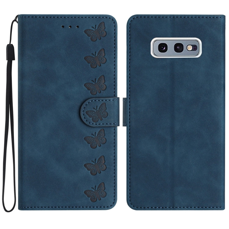 Seven Butterflies Embossed Leather Phone Case