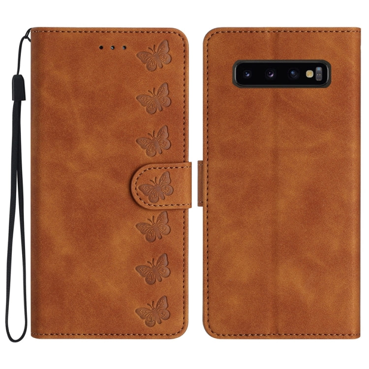 Seven Butterflies Embossed Leather Phone Case