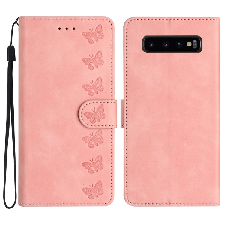 Seven Butterflies Embossed Leather Phone Case