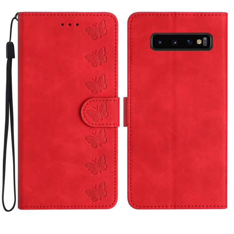 Seven Butterflies Embossed Leather Phone Case