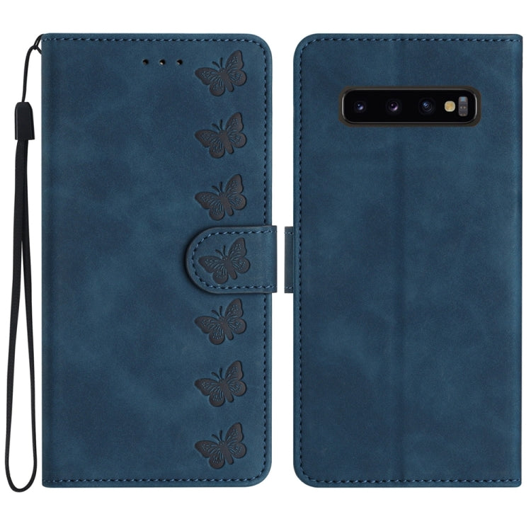 Seven Butterflies Embossed Leather Phone Case