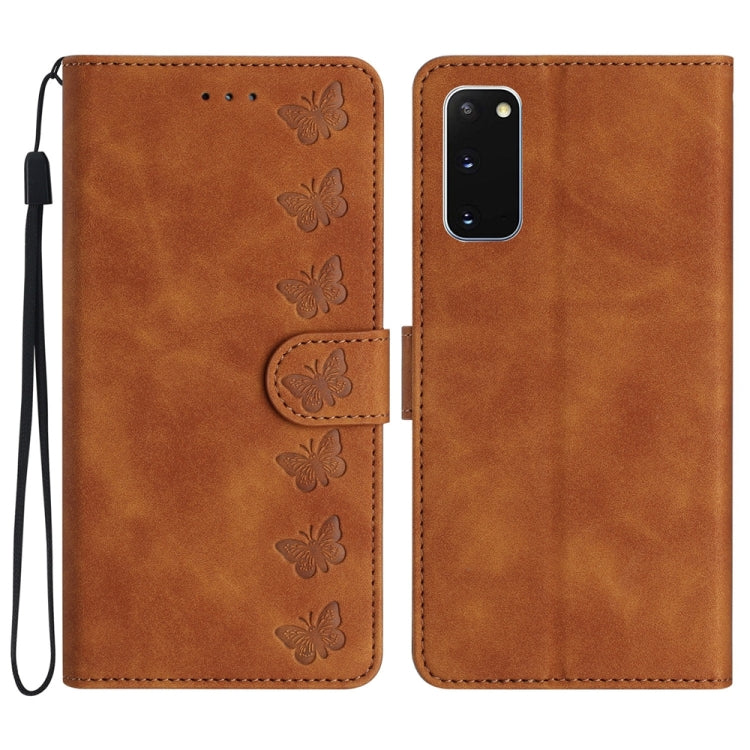 Seven Butterflies Embossed Leather Phone Case