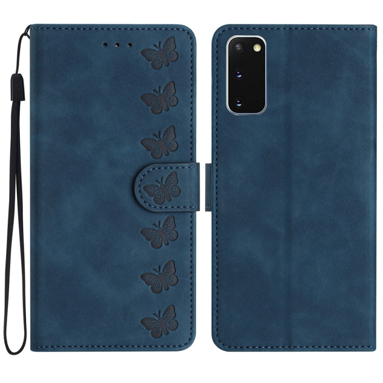 Seven Butterflies Embossed Leather Phone Case