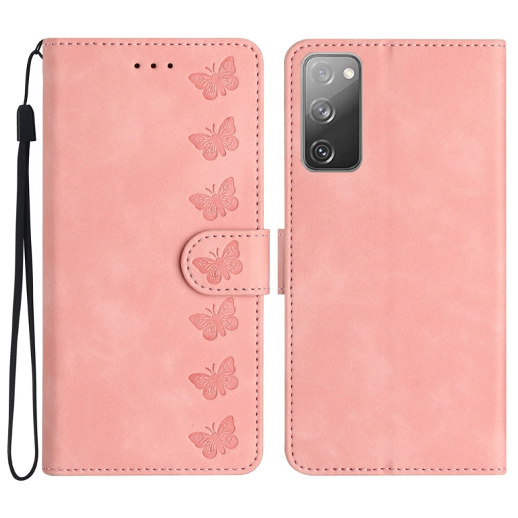 Seven Butterflies Embossed Leather Phone Case