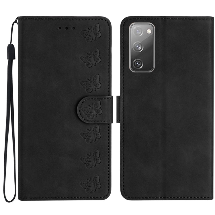 Seven Butterflies Embossed Leather Phone Case