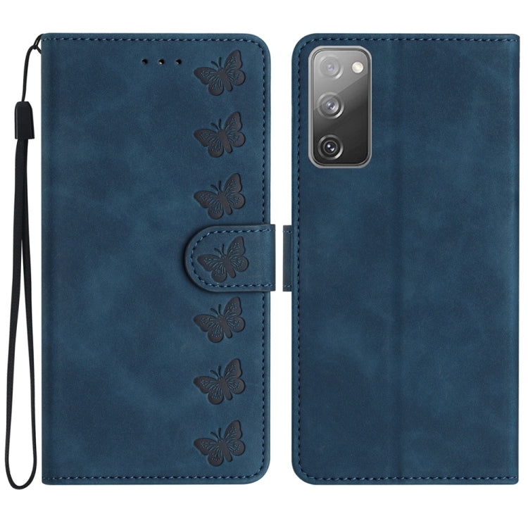 Seven Butterflies Embossed Leather Phone Case