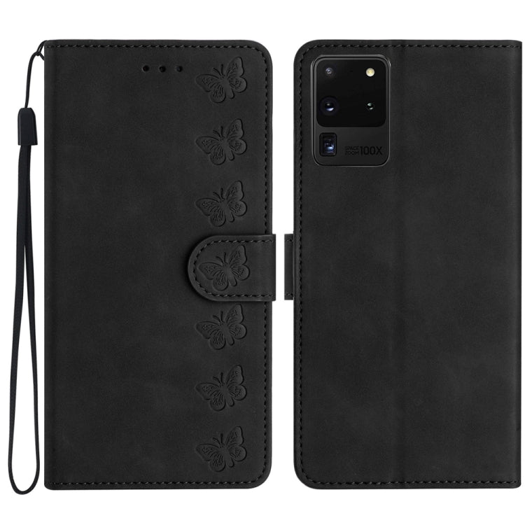 Seven Butterflies Embossed Leather Phone Case