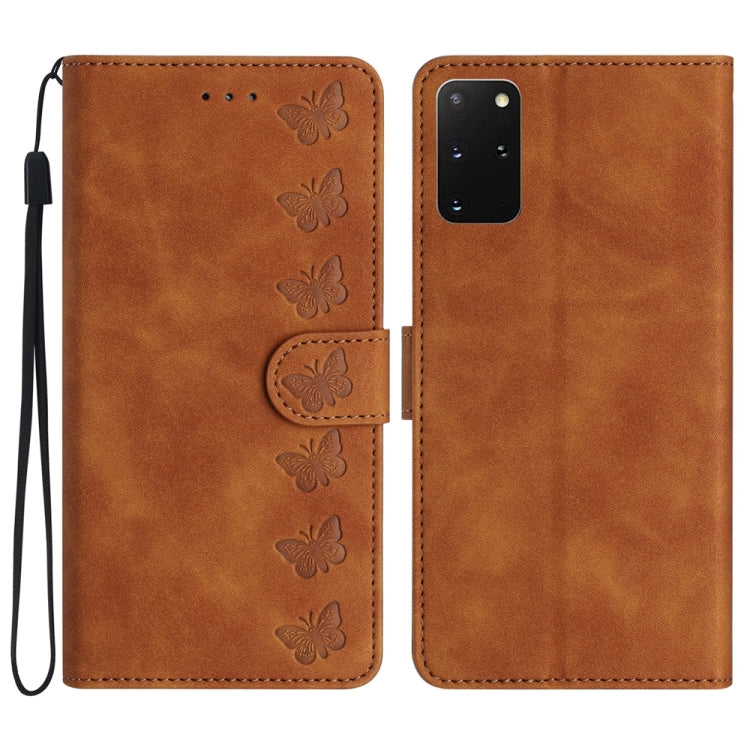 Seven Butterflies Embossed Leather Phone Case