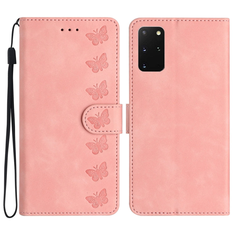 Seven Butterflies Embossed Leather Phone Case