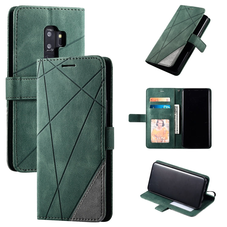 Skin Feel Splicing Horizontal Flip Leather Case with Holder & Card Slots & Wallet & Photo Frame, For Samsung Galaxy S9 Plus, For Samsung Galaxy S9, For Samsung Galaxy S10 Plus, For Samsung Galaxy S10