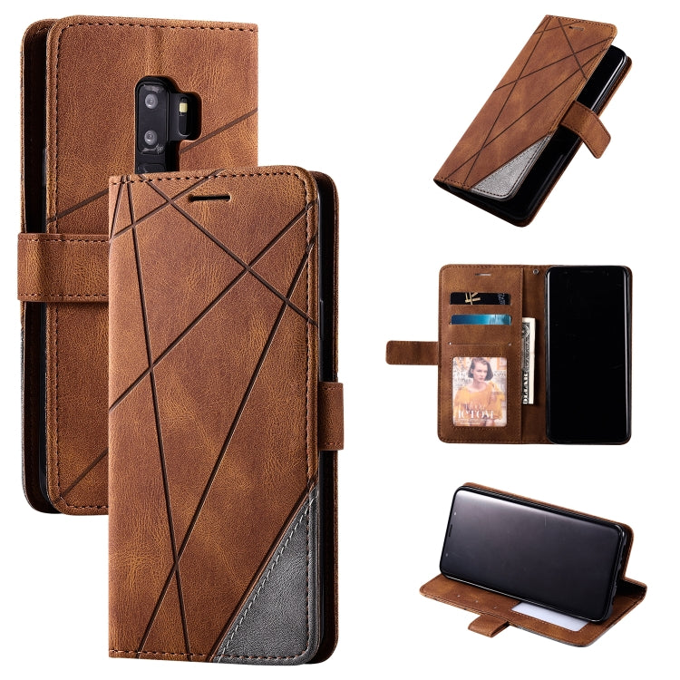 Skin Feel Splicing Horizontal Flip Leather Case with Holder & Card Slots & Wallet & Photo Frame, For Samsung Galaxy S9 Plus, For Samsung Galaxy S9, For Samsung Galaxy S10 Plus, For Samsung Galaxy S10