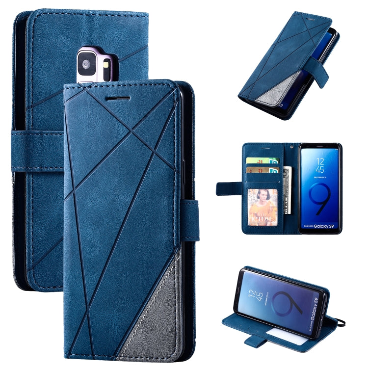 Skin Feel Splicing Horizontal Flip Leather Case with Holder & Card Slots & Wallet & Photo Frame, For Samsung Galaxy S9 Plus, For Samsung Galaxy S9, For Samsung Galaxy S10 Plus, For Samsung Galaxy S10