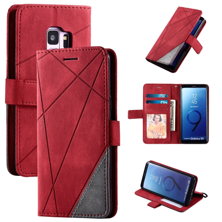 Skin Feel Splicing Horizontal Flip Leather Case with Holder & Card Slots & Wallet & Photo Frame, For Samsung Galaxy S9 Plus, For Samsung Galaxy S9, For Samsung Galaxy S10 Plus, For Samsung Galaxy S10