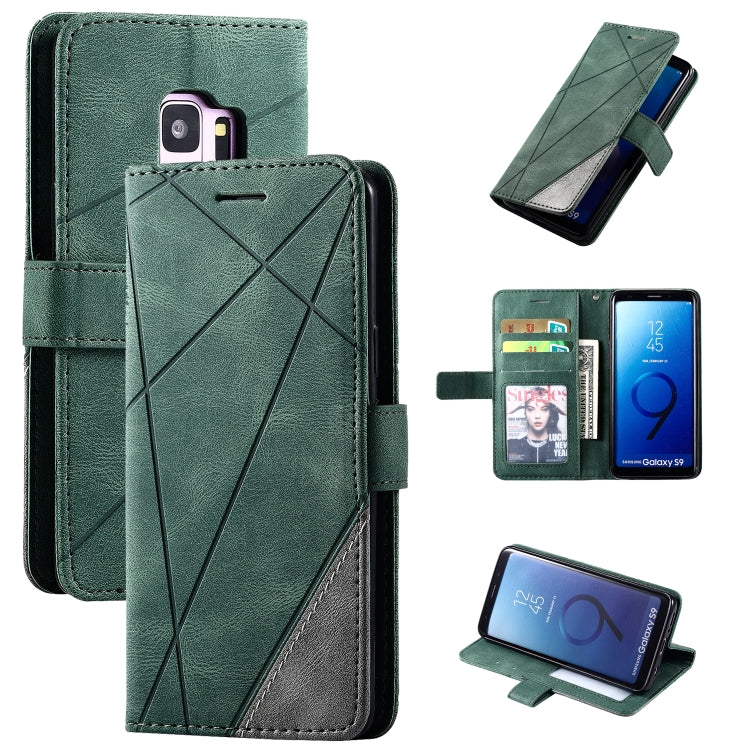 Skin Feel Splicing Horizontal Flip Leather Case with Holder & Card Slots & Wallet & Photo Frame, For Samsung Galaxy S9 Plus, For Samsung Galaxy S9, For Samsung Galaxy S10 Plus, For Samsung Galaxy S10