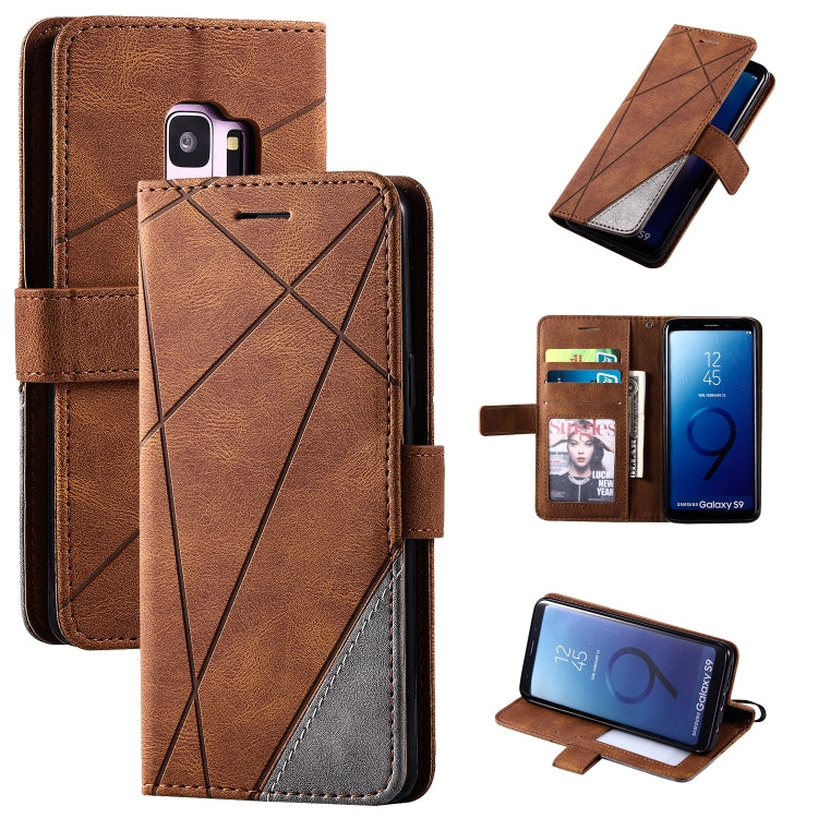 Skin Feel Splicing Horizontal Flip Leather Case with Holder & Card Slots & Wallet & Photo Frame, For Samsung Galaxy S9 Plus, For Samsung Galaxy S9, For Samsung Galaxy S10 Plus, For Samsung Galaxy S10