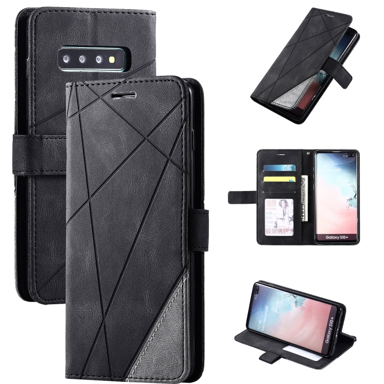 Skin Feel Splicing Horizontal Flip Leather Case with Holder & Card Slots & Wallet & Photo Frame, For Samsung Galaxy S9 Plus, For Samsung Galaxy S9, For Samsung Galaxy S10 Plus, For Samsung Galaxy S10
