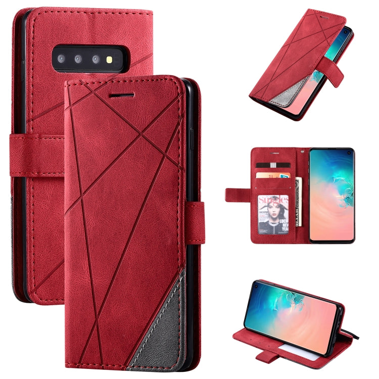 Skin Feel Splicing Horizontal Flip Leather Case with Holder & Card Slots & Wallet & Photo Frame, For Samsung Galaxy S9 Plus, For Samsung Galaxy S9, For Samsung Galaxy S10 Plus, For Samsung Galaxy S10